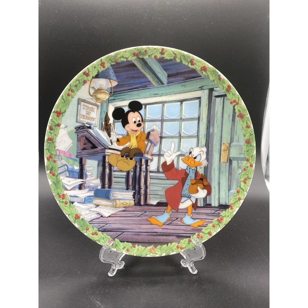 Knowles Disney Bah Humbug Mickey's Christmas Carol Limited Edition Plate #10204C